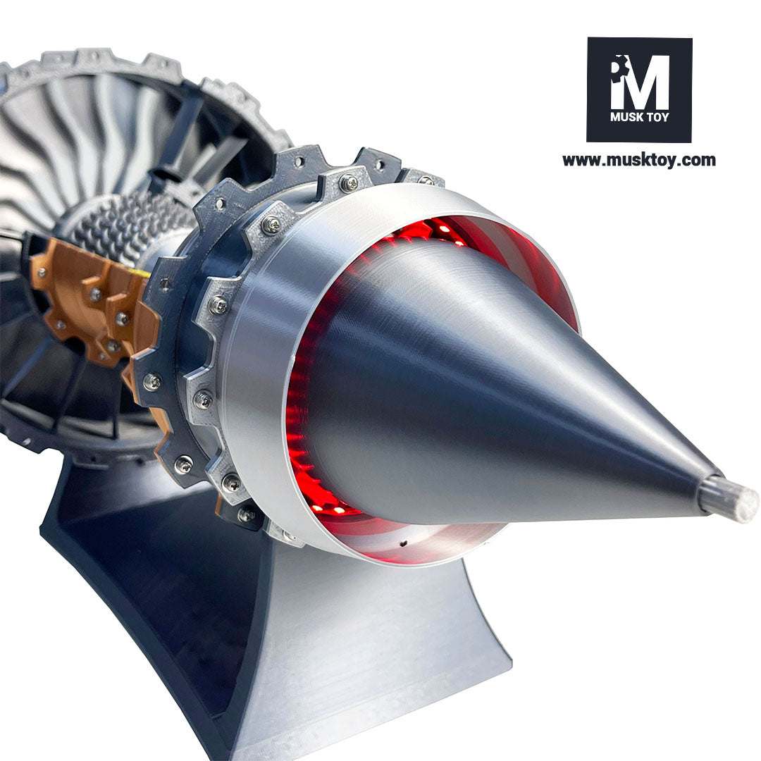 Musk Toy™ TR900 Turbofan engine model (47cm / 18.5in),speed adjustable,TYPE-C interface charging